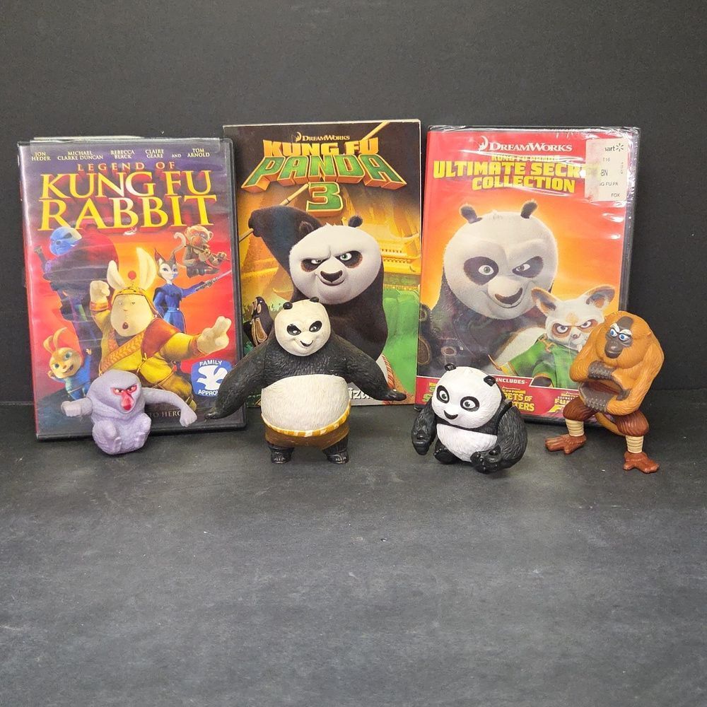 Kung Fu Rabbit Action Dvd,Kung Fu Panda dvd, Book And Figures